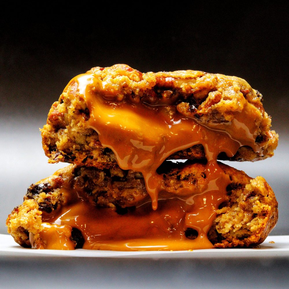 Comfort Zone oatmeal cookie with a Biscoff cookie butter center