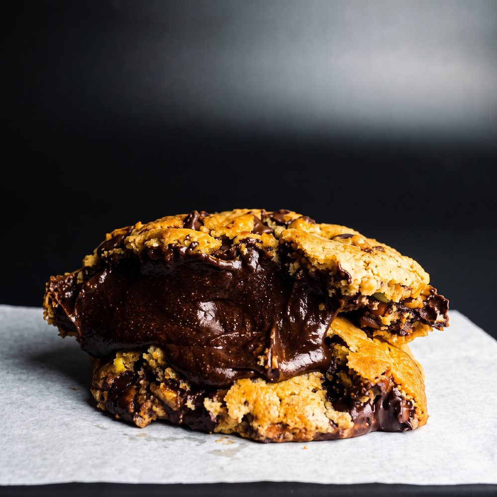 Overthinker chocolate cookie with a ganache center